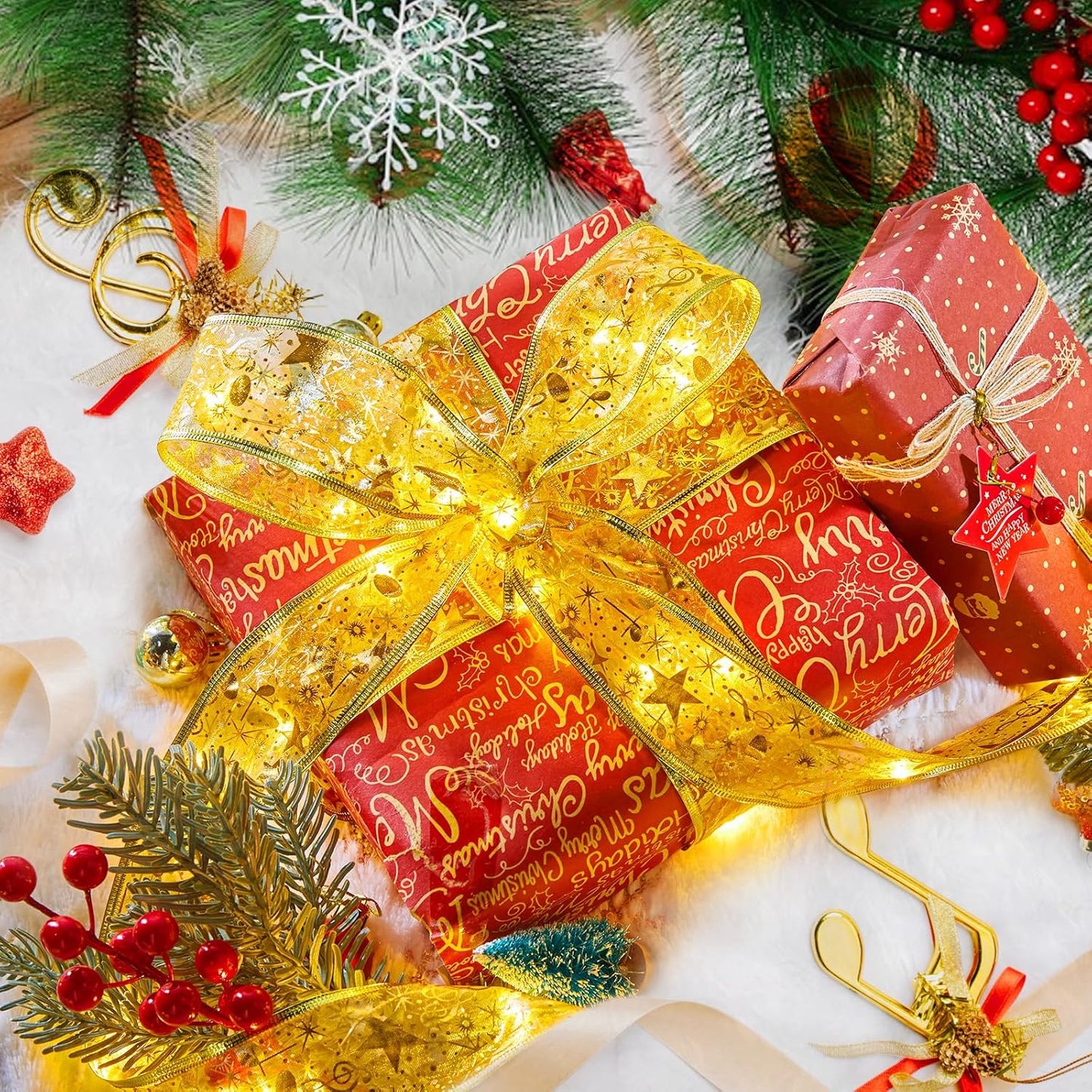 Cinta de Luz Navideña 5 metros Dorada